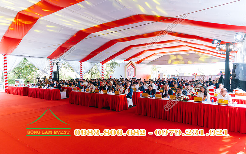 Cho thuê nhà bạt tổ chức lễ kỷ niệm 10 năm thành lập công ty nhôm Đắk Nông