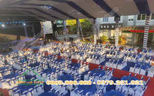 Nhà bạt làm khu ăn uống căn tin tạm