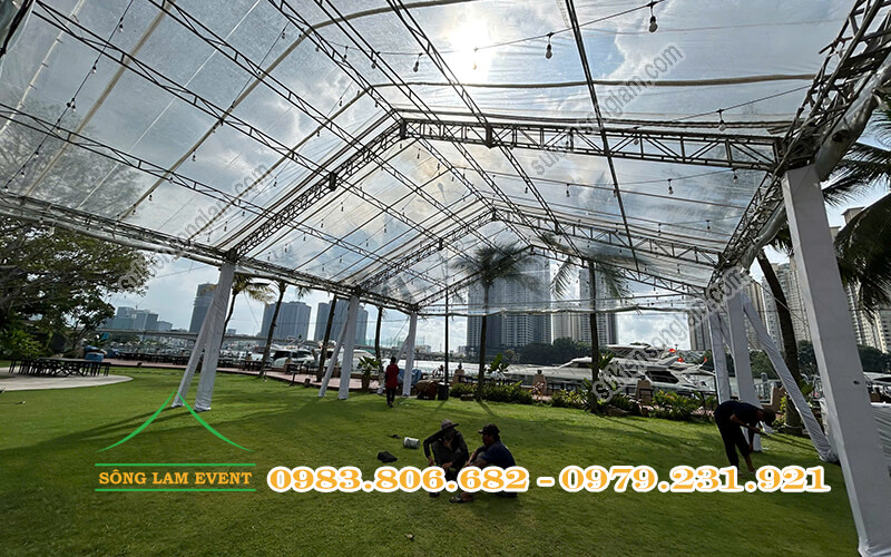 vật liệu làm khung nhà bạt sự kiện
