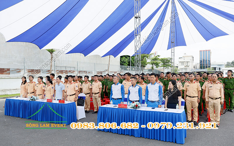 Cho thuê dù sự kiện tổ chức Hội nghị tập huấn nâng cao cho CSGT và CA cơ sở