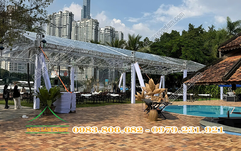 Cho thuê nhà bạt truss nhôm