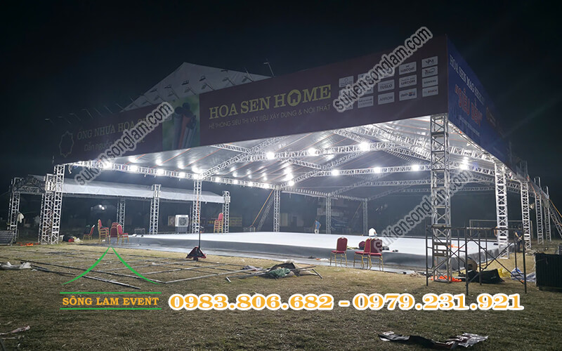 Cho thuê nhà bạt truss nhôm