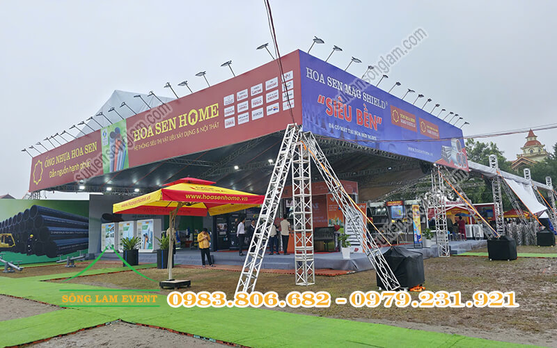 Cho thuê nhà bạt truss nhôm