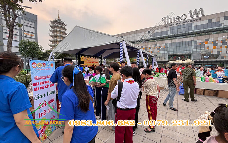Cho thuê nhà bạt tổ chức Chương trình Ngày hội non sông dân tộc kết đoàn