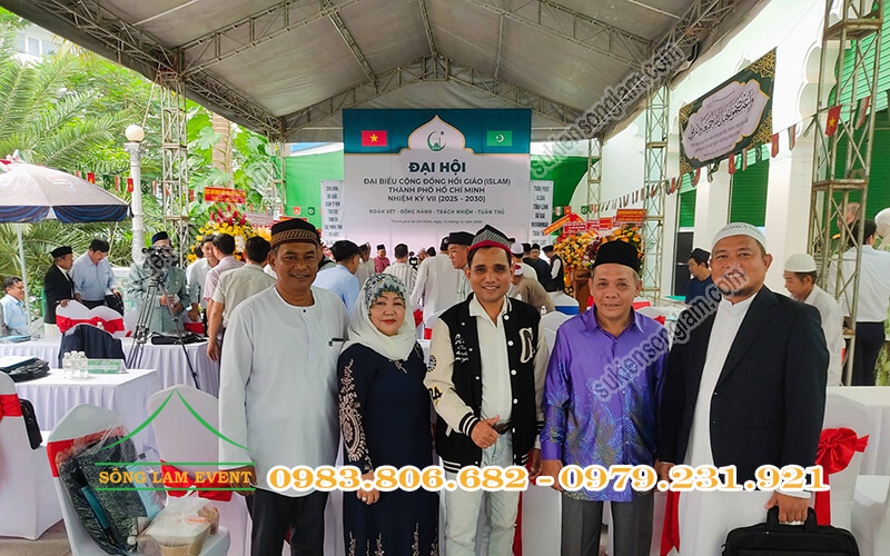 Cho thuê nhà bạt tổ chức Đại hội đại biểu cộng đồng Hồi Giáo Islam TPHCM