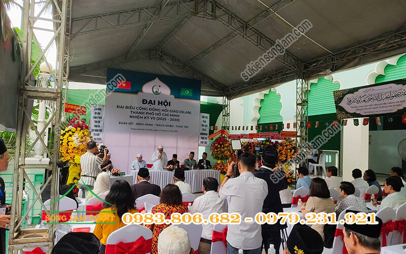 Cho thuê nhà bạt tổ chức Đại hội đại biểu cộng đồng Hồi Giáo Islam TPHCM