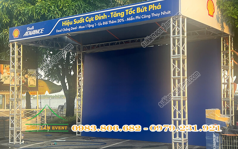 Cho thuê nhà bạt làm gian hàng Shell Advance tại Đại hội mô tô Cần Thơ 2025