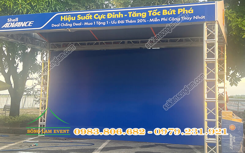 Cho thuê nhà bạt làm gian hàng Shell Advance tại Đại hội mô tô Cần Thơ 2025