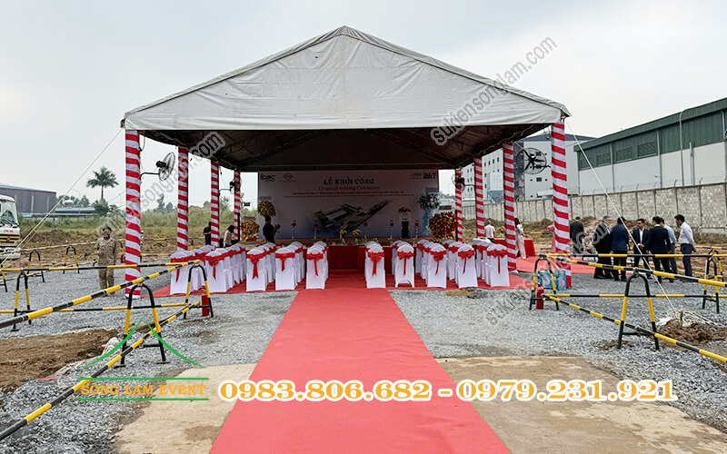 Cho thuê nhà bạt tổ chức Lễ khởi công dự án công ty TNHH Hyogo Việt Nam