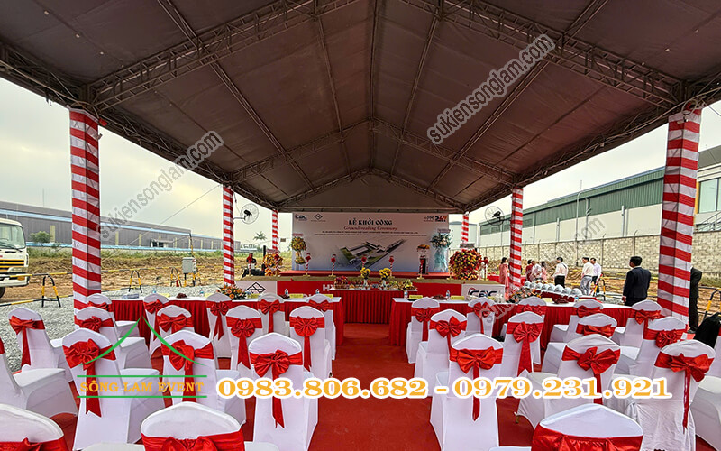 Cho thuê nhà bạt tổ chức Lễ khởi công dự án công ty TNHH Hyogo Việt Nam