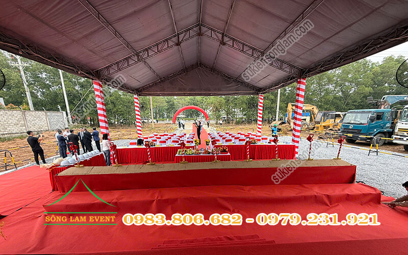 Cho thuê nhà bạt tổ chức Lễ khởi công dự án công ty TNHH Hyogo Việt Nam