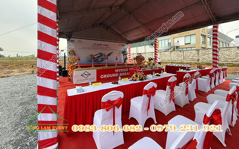 Cho thuê nhà bạt tổ chức Lễ khởi công dự án công ty TNHH Hyogo Việt Nam