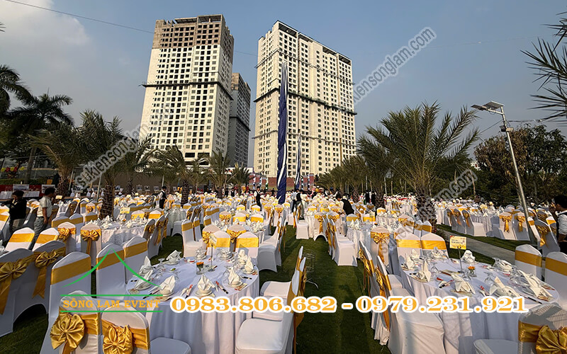 Cho thuê bàn ghế sự kiện tổ chức Tiệc tất niên 2025 Khu y tế kỹ thuật cao TPHCM