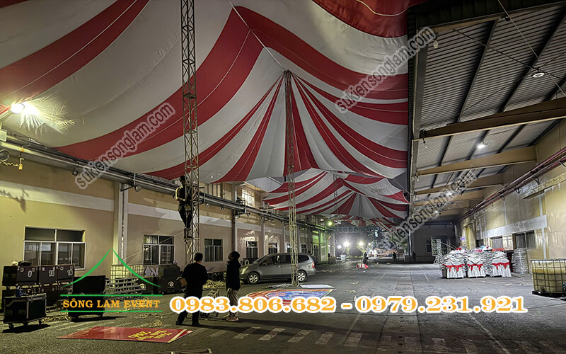 Cho thuê dù sự kiện tổ chức tiệc tất niên công ty Uni - President Việt Nam TPHCM