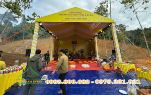 Cho thuê nhà bạt tổ chức Kinh mừng Khánh Đản Đức Phật A Di Đà