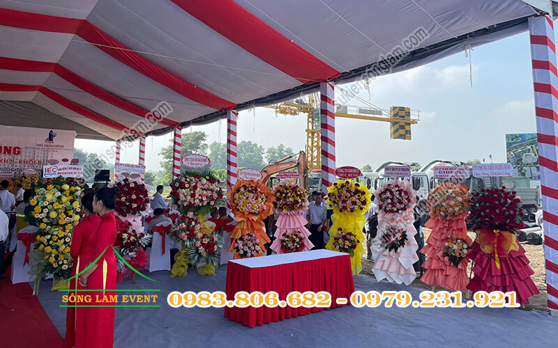 Cho thuê nhà bạt tổ chức Lễ khởi công Chung cư nhà ở NXH2 - khối B