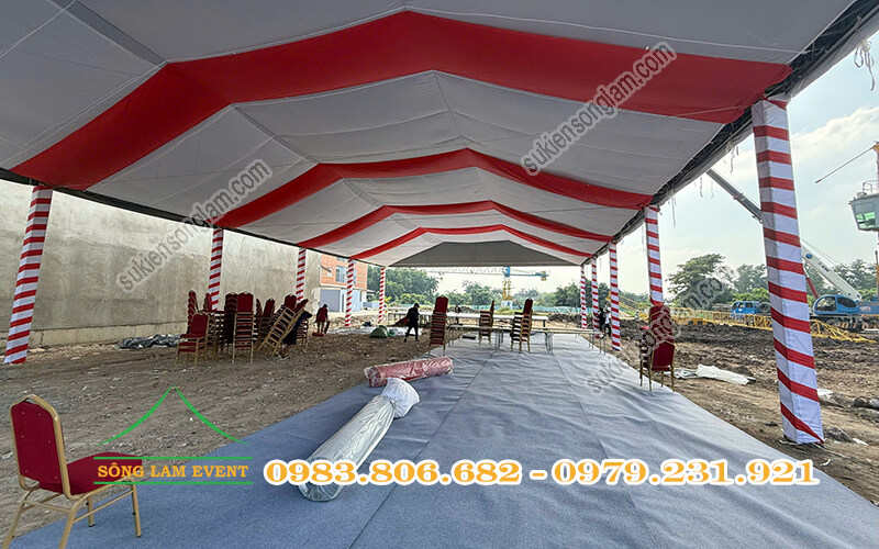 Cho thuê nhà bạt tổ chức Lễ khởi công chung cư nhà ở NXH2 - khối B