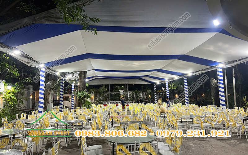 Cho thuê nhà bạt tổ chức tiệc lưu động công ty FPT tại TPHCM