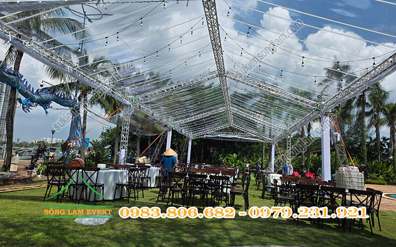 Cho thuê nhà bạt trong suốt