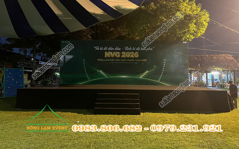 Cho thuê sân khấu sự kiện tổ chức Kich off 2026 Manulife - NVG miền Nam