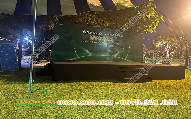 Cho thuê sân khấu sự kiện tổ chức Kich off 2026 Manulife - NVG miền Nam