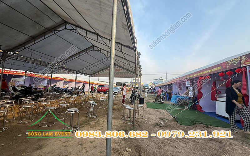 Cho thuê gian hàng hội chợ tổ chức Hội hoa Xuân - Chợ hoa Tết xã Thái Mỹ