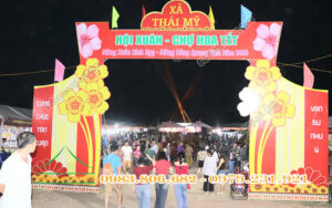 Cho thuê gian hàng hội chợ tổ chức Hội hoa Xuân - Chợ hoa Tết xã Thái Mỹ