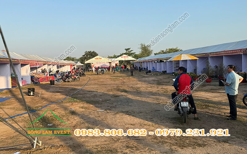 Cho thuê gian hàng hội chợ tổ chức Hội hoa Xuân - Chợ hoa Tết xã Thái Mỹ