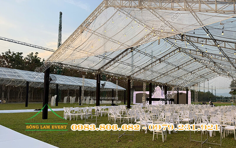 Cho thuê nhà bạt trong suốt tổ chức tiệc cưới ngoài trời tại Tây Ninh Cho thuê nhà bạt trong suốt tổ chức tiệc cưới ngoài trời tại Tây Ninh