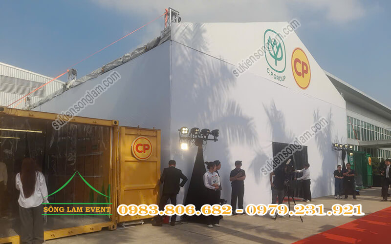 Cho thuê nhà bạt tổ chức lễ kỷ niệm 10 năm thành lập nhà máy C.P.Củ Chi