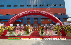 Cho thuê cổng hơi sự kiện tổ chức Lễ khánh thành công ty Kam Hing Vietnam dệt nhuộm và in