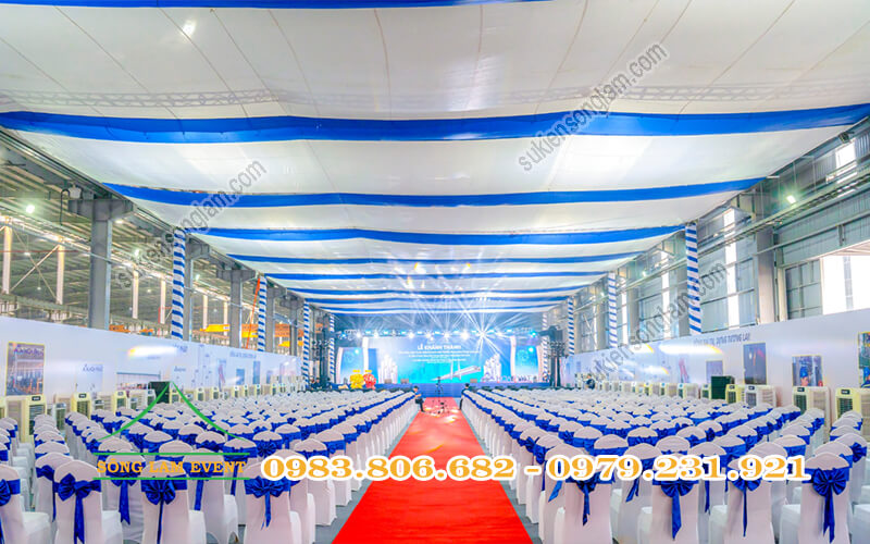 Cho thuê khung truss tổ chức Lễ khánh thành nhà máy ống thép Hòa Phát Long An