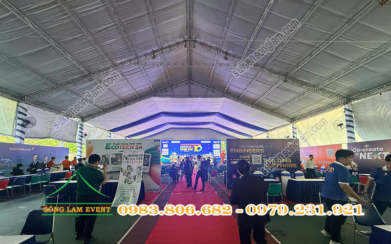 Cho thuê nhà bạt tổ chức Hutech It Open Day 2026