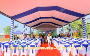 Cho thuê nhà bạt tổ chức Lễ khởi công nhà máy cơ khí cao su A67