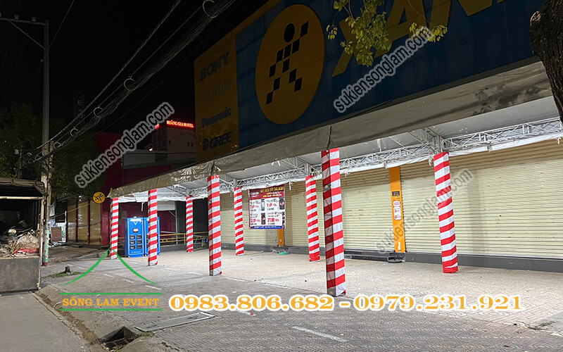 Xử lý thoát nước nhà bạt mùa mưa