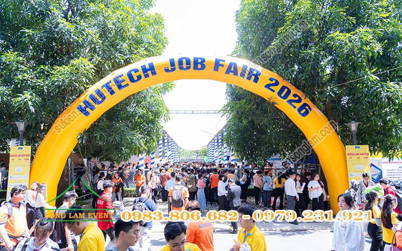 Cho thuê nhà bạt tổ chức Hutech Job Fair 2026 tại TPHCM