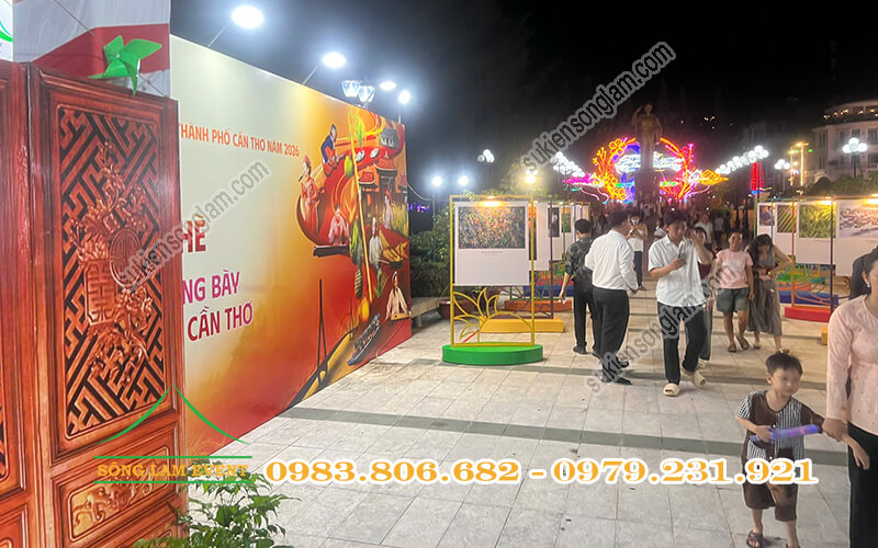 Cho thuê backdrop sự kiện tổ chức Tuần lễ văn hóa du lịch TP Cần Thơ 2026