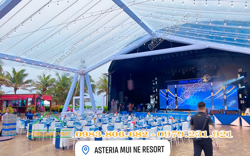 Cho thuê nhà bạt trong suốt tổ chức Gala Dinner 2026 của Ziehl Abegg Việt Nam tại Asteria Mui Ne Resort