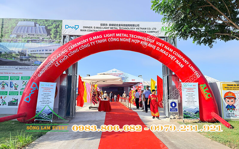 Cho thuê nhà bạt tổ chức Lễ khởi công nhà máy công nghệ hợp kim nhẹ D.MAG Việt Nam tại TPHCM
