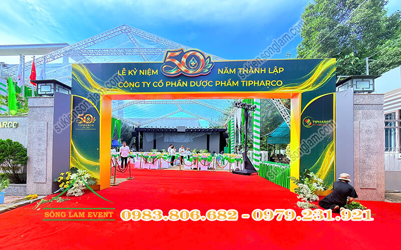 Cho thuê nhà bạt tổ chức Lễ kỷ niệm 50 năm thành lập công ty dược phẩm Tipharco