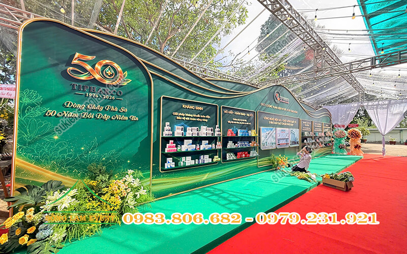 Cho thuê nhà bạt tổ chức Lễ kỷ niệm 50 năm thành lập công ty dược phẩm Tipharco