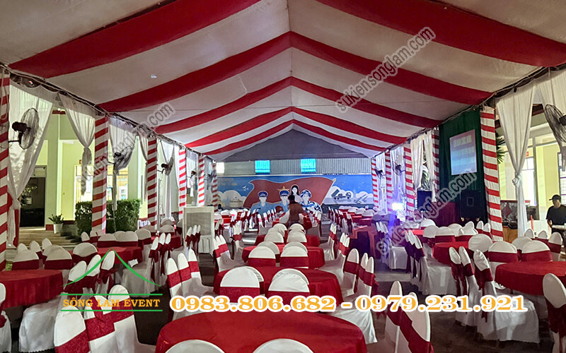 Cho thuê nhà bạt tổ chức lễ kỷ niệm 60 năm ngày truyền thống trung đoàn tên lửa 263