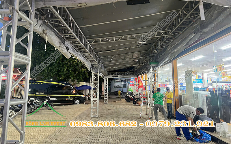 Cho thuê nhà bạt tổ chức sự kiện lễ hội của Điện Máy Xanh