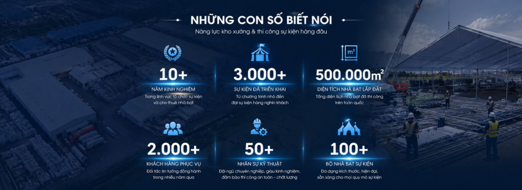 Kho xưởng thiết bị sự kiện và nhà bạt Sông Lam