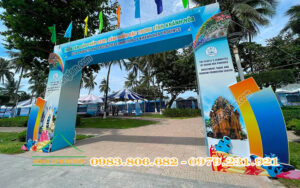 Thi công cổng chào sự kiện tại triển lãm sản phẩm OCOP và sản phẩm đặc trưng tỉnh Khánh Hòa