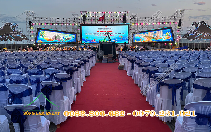 Cho thuê bàn ghế sự kiện tổ chức Lễ khai mạc Đại hội TDTT tỉnh Khánh Hòa lần 1 năm 2026