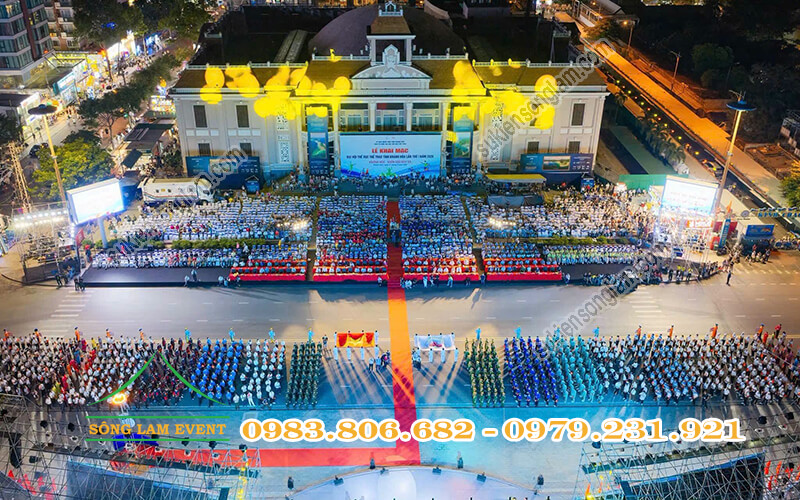 Cho thuê bàn ghế sự kiện tổ chức Lễ khai mạc Đại hội TDTT tỉnh Khánh Hòa lần 1 năm 2026