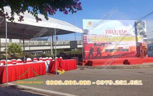 Cho thuê nhà bạt tổ chức Thực tập phương án chữa cháy, CNCH tại TTTM Quyết Thắng