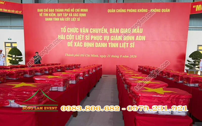 Chương trình vận chuyển mẫu hài cốt liệt sĩ phục vụ giám định ADN tại sân bay Tân Sơn Nhất TPHCM Chương trình vận chuyển mẫu hài cốt liệt sĩ phục vụ giám định ADN tại sân bay Tân Sơn Nhất TPHCM