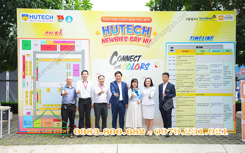 Cho thuê khung backdrop tổ chức Ngày hội chào năm học mới HUTECH 2026 Cho thuê khung backdrop tổ chức Ngày hội chào năm học mới HUTECH 2026